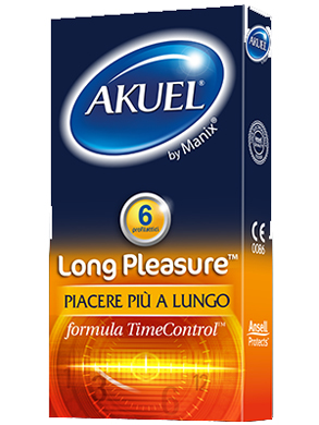 PROFILATTICO ANSELL AKUEL BY MANIX LONG PLEASURE B 6 PEZZI - Farmacia Murachelli Di Putelli dr. Giovanni