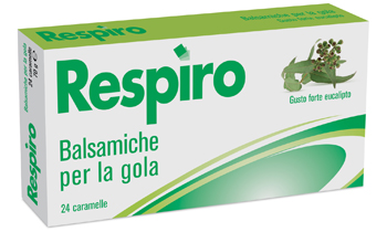CARAMELLE BALSAMICHE PER LA GOLA RESPIRO GUSTO FORTE EUCALIPTO 24 PEZZI - Farmacia Murachelli Di Putelli dr. Giovanni