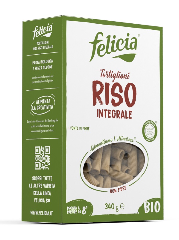 FELICIA BIO RISO INTEGRALE TORTIGLIONI 340 G - Farmacia Murachelli Di Putelli dr. Giovanni