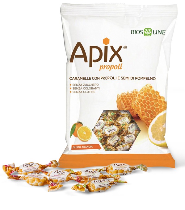 APIX PROPOLI CARAMELLA ARANCIA 50 G BIOSLINE - Farmacia Murachelli Di Putelli dr. Giovanni