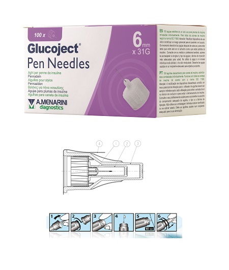 AGO PER PENNA DA INSULINA GLUCOJECT LUNGHEZZA 6 MM GAUGE 31 100 PEZZI - Farmacia Murachelli Di Putelli dr. Giovanni