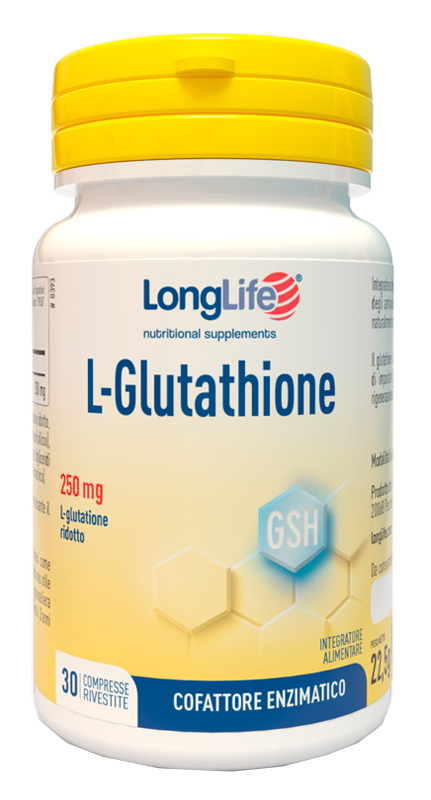LONGLIFE L-GLUTATHIONE 250 MG 30 COMPRESSE - Farmacia Murachelli Di Putelli dr. Giovanni