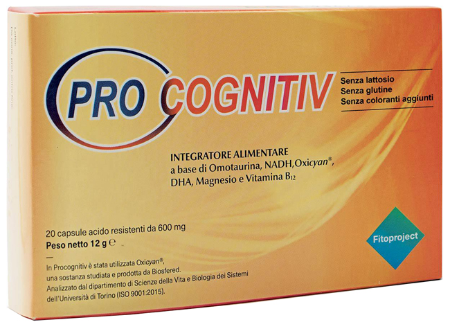 PROCOGNITIV 20 CAPSULE ACIDO RESISTENTI VEGETALI DA 600 MG - Farmacia Murachelli Di Putelli dr. Giovanni