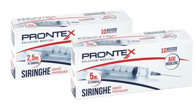 SIRINGA PRONTEX 2,5 ML AGO IND 10 PEZZI - Farmacia Murachelli Di Putelli dr. Giovanni