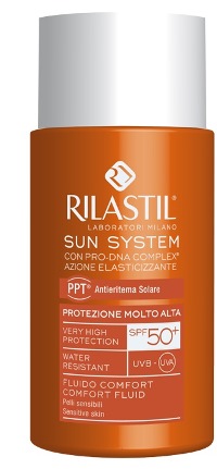 RILASTIL SUN SYSTEM PHOTO PROTECTION THERAPY SPF50+ COMFORT FLUIDO 50 ML - Farmacia Murachelli Di Putelli dr. Giovanni