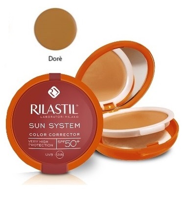 RILASTIL SUN SYSTEM PHOTO PROTECTION THERAPY SPF50+ COMPATTO DORE' 10 ML - Farmacia Murachelli Di Putelli dr. Giovanni
