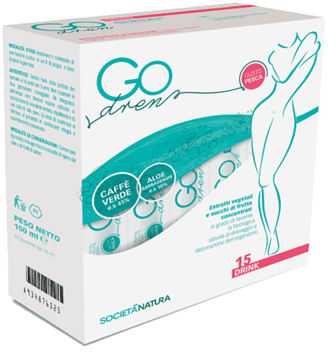 GO DREN DRINK 15 BUSTINE DA 10 ML - Farmacia Murachelli Di Putelli dr. Giovanni