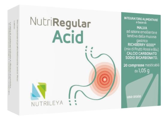 NUTRIREGULAR ACID 20 COMPRESSE MASTICABILI - Farmacia Murachelli Di Putelli dr. Giovanni