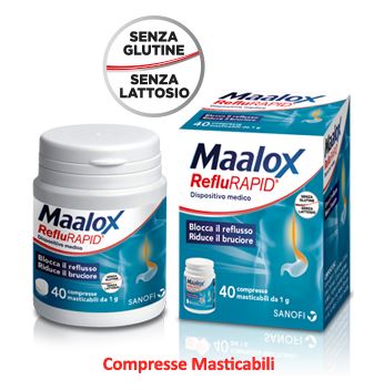MAALOX REFLURAPID 40 COMPRESSE MASTICABILI - Farmacia Murachelli Di Putelli dr. Giovanni