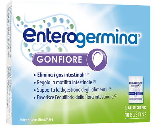 ENTEROGERMINA GONFIORE 10 BUSTINE BIPARTITE - Farmacia Murachelli Di Putelli dr. Giovanni