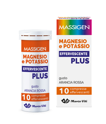 MASSIGEN MAGNESIO E POTASSIO EFFERVESCENTE PLUS 10 COMPRESSE - Farmacia Murachelli Di Putelli dr. Giovanni