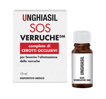 DISPOSITIVO MEDICO PER VERRUCHE IN FLACONE CON PENNELLINO 10 ML + 9 CEROTTI COPRIVERRUCA - Farmacia Murachelli Di Putelli dr. Giovanni