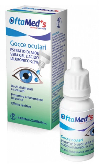 OFTAMED'S GOCCE OCULARI OCCHI DISIDRATATI E STRESSATI ESTRATTO ALOE VERA GEL E ACIDO IALURONICO 0,3% 10 ML - Farmacia Murachelli Di Putelli dr. Giovanni