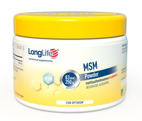 LONGLIFE MSM POWDER 250 G - Farmacia Murachelli Di Putelli dr. Giovanni