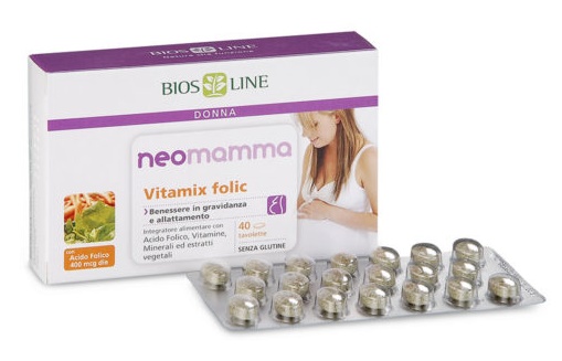 BIOSLINE NEOMAMMA VITAMIX FOLIC 40 COMPRESSE NEW - Farmacia Murachelli Di Putelli dr. Giovanni