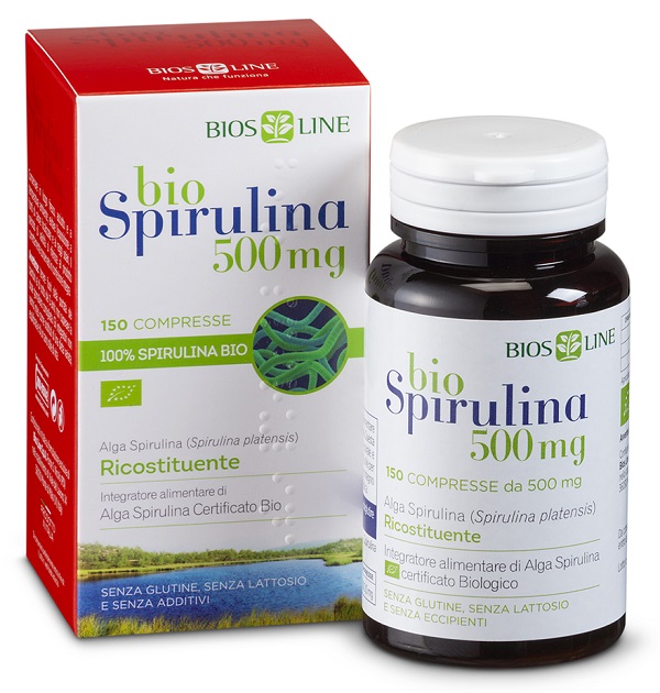 BIOSLINE BIOSPIRULINA 500 NEW 150 COMPRESSE CERT ECOCERT - Farmacia Murachelli Di Putelli dr. Giovanni