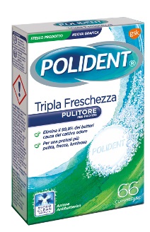POLIDENT TRIPLA FRESCHEZZA 66 COMPRESSE - Farmacia Murachelli Di Putelli dr. Giovanni