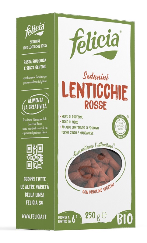 FELICIA BIO SEDANINI LENTICCHIE ROSSE 250 G - Farmacia Murachelli Di Putelli dr. Giovanni