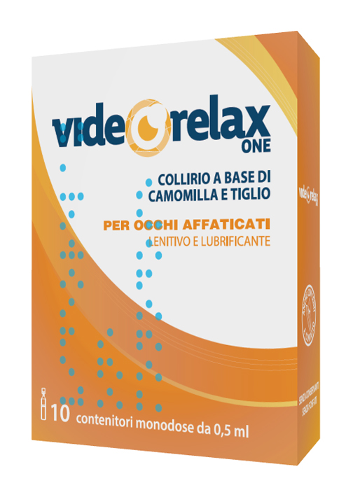 COLLIRIO VIDEORELAX ONE LENITIVO E LUBRIFICANTE OCCHI AFFATICATI 10 CONTENITORI MONODOSE 0,5 ML - Farmacia Murachelli Di Putelli dr. Giovanni