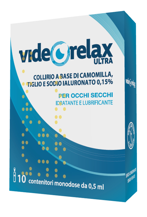 COLLIRIO IDRATANTE E LUBRIFICANTE VIDEORELAX ULTRA MONODOSE 0,5 ML 10 PEZZI - Farmacia Murachelli Di Putelli dr. Giovanni