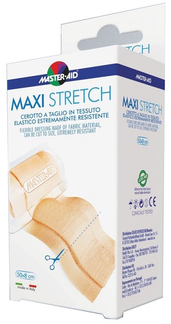 MASTER-AID STRETCH CEROTTO A TAGLIO IN TESSUTO ELASTICO RESISTENTE 50 X 8 CM - Farmacia Murachelli Di Putelli dr. Giovanni