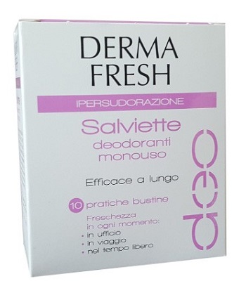 DERMAFRESH IPERSUDORAZIONE 10 SALVIETTINE DEODORANTI - Farmacia Murachelli Di Putelli dr. Giovanni