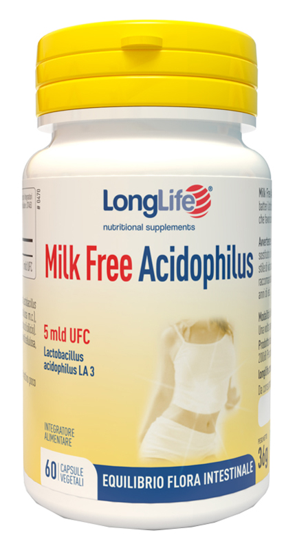 LONGLIFE MILK FREE ACIDOPHILUS 60 CAPSULE VEGETALI - Farmacia Murachelli Di Putelli dr. Giovanni