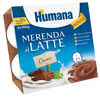 HUMANA MERENDA AL LATTE GUSTO CIOCCOLATO 100 G 4 PEZZI - Farmacia Murachelli Di Putelli dr. Giovanni