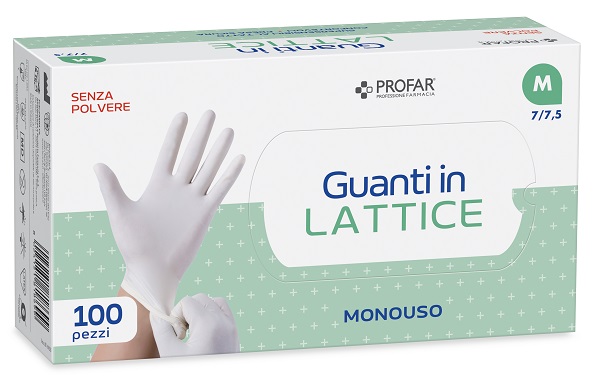 PROFAR GUANTO IN LATTICE SENZA POLVERE M 100 PEZZI - Farmacia Murachelli Di Putelli dr. Giovanni