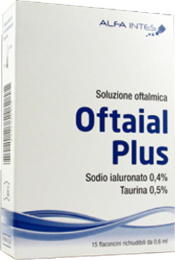 SOLUZIONE OFTALMICA OFTAIAL PLUS ACIDO IALURONICO 0,4% E TAURINA 15 FLACONCINI RICHIUDIBILI DA 0,6 ML - Farmacia Murachelli Di Putelli dr. Giovanni