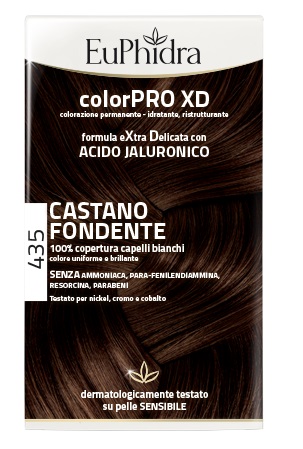 EUPHIDRA COLORPRO XD 435 CASTANO FONDENTE GEL COLORANTE CAPELLI IN FLACONE + ATTIVANTE + BALSAMO + GUANTI - Farmacia Murachelli Di Putelli dr. Giovanni