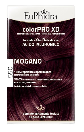 EUPHIDRA COLORPRO XD 550 MOGANO GEL COLORANTE CAPELLI IN FLACONE + ATTIVANTE + BALSAMO + GUANTI - Farmacia Murachelli Di Putelli dr. Giovanni