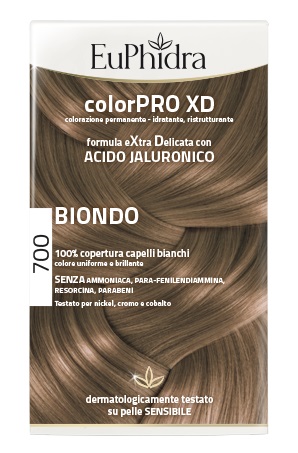 EUPHIDRA COLORPRO XD 700 BIONDO GEL COLORANTE CAPELLI IN FLACONE + ATTIVANTE + BALSAMO + GUANTI - Farmacia Murachelli Di Putelli dr. Giovanni