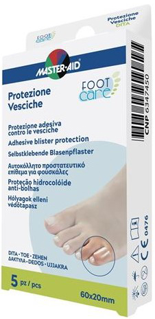 IDROCOLLOIDE MASTER-AID FOOTCARE VESCICHE DITA 60X20 MM 5 PEZZI A2 - Farmacia Murachelli Di Putelli dr. Giovanni