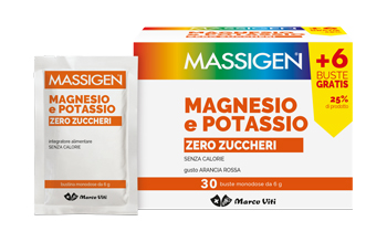 MASSIGEN MAGNESIO E POTASSIO ZERO ZUCCHERI 24 BUSTINE + 6 GRATIS - Farmacia Murachelli Di Putelli dr. Giovanni