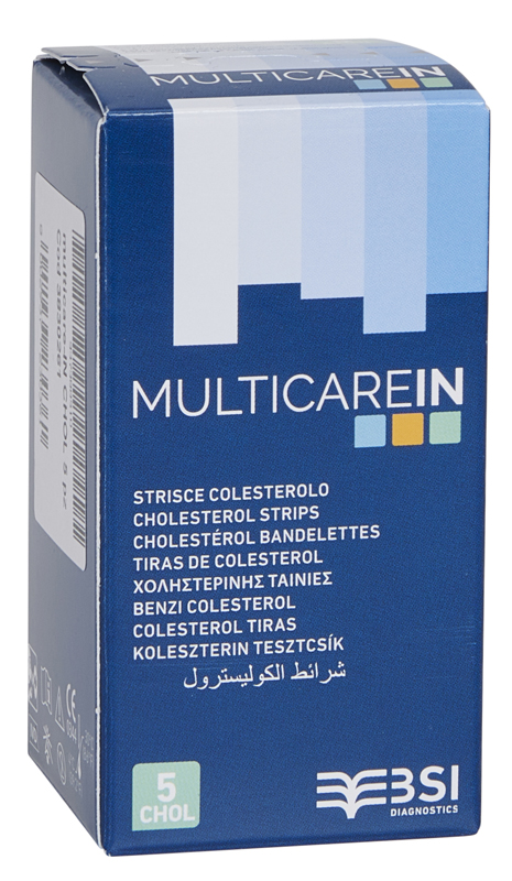 TEST COLESTEROLEMIA MULTICARE IN COLESTEROLO IN STRISCE CON ASPIRAZIONE CAPILLARE 5 PEZZI - Farmacia Murachelli Di Putelli dr. Giovanni