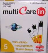 TEST TRIGLICERIDI MULTICARE IN STRISCE CON ASPIRAZIONE CAPIILLARE 5 PEZZI - Farmacia Murachelli Di Putelli dr. Giovanni