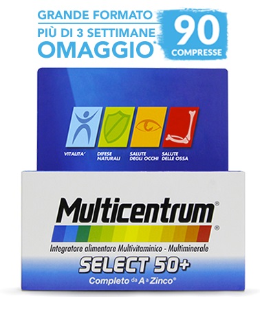 MULTICENTRUM SELECT 50+ 90 COMPRESSE - Farmacia Murachelli Di Putelli dr. Giovanni