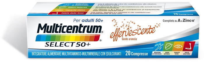 MULTICENTRUM SELECT EFFERVESCENTE 20 COMPRESSE - Farmacia Murachelli Di Putelli dr. Giovanni