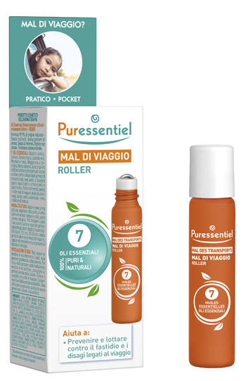 PURESSENTIEL ROLLER MAL DI VIAGGIO 7 OLI ESSENZIALE 5 ML - Farmacia Murachelli Di Putelli dr. Giovanni