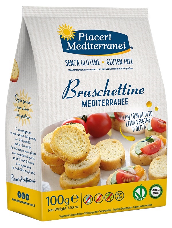 PIACERI MEDITERRANEI BRUSCHETTINE 100 G - Farmacia Murachelli Di Putelli dr. Giovanni