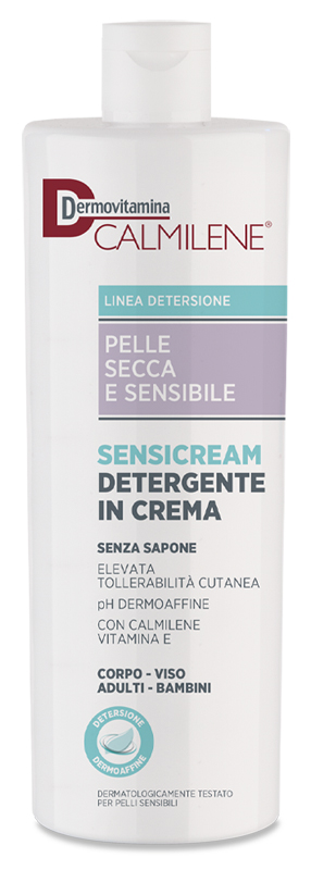 DERMOVITAMINA CALMILENE SENSICREAM DETERGENTE IN CREMA SENZA SAPONE PER PELLE SECCA E SENSIBILE 500 ML - Farmacia Murachelli Di Putelli dr. Giovanni