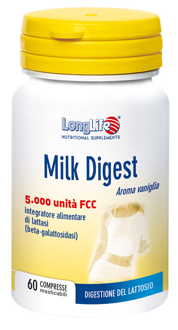 LONGLIFE MILK DIGEST 60 COMPRESSE MASTICABILI - Farmacia Murachelli Di Putelli dr. Giovanni