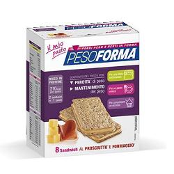 PESOFORMA SANDWICH PROSCIUTTO/FORMAGGIO 4 PASTI 8 PEZZI X 25 G - Farmacia Murachelli Di Putelli dr. Giovanni