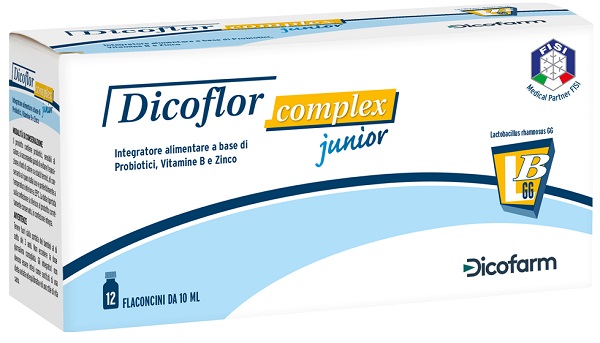 DICOFLOR COMPLEX JUNIOR 12 FLACONI DA 10 ML - Farmacia Murachelli Di Putelli dr. Giovanni