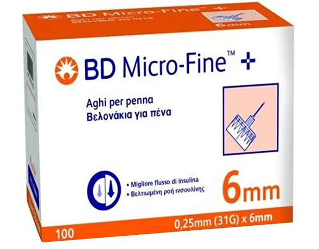 AGO PER PENNA DA INSULINA BD MICROFINE GAUGE 31 6MM 100 PEZZI - Farmacia Murachelli Di Putelli dr. Giovanni