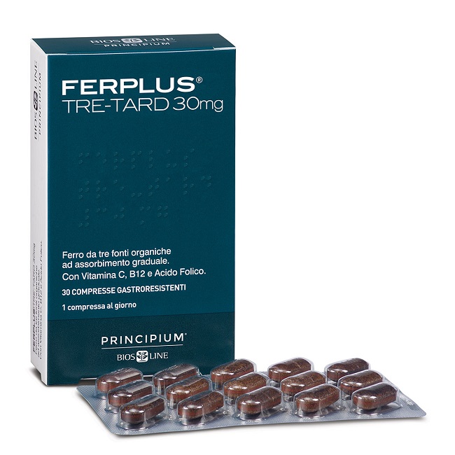 PRINCIPIUM FERPLUS TRE RETARD 30MG 30 COMPRESSE GASTRORESISTENTI - Farmacia Murachelli Di Putelli dr. Giovanni