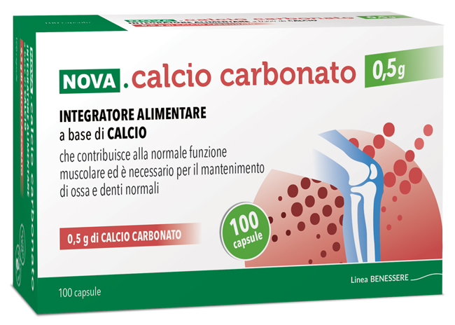 NOVA CALCIO CARBONATO 0,5 G 100 CAPSULE - Farmacia Murachelli Di Putelli dr. Giovanni