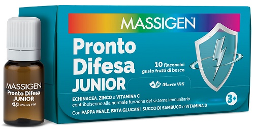 MASSIGEN PRONTO DIFESA JUNIOR 10 FLACONCINI DA 10 ML - Farmacia Murachelli Di Putelli dr. Giovanni