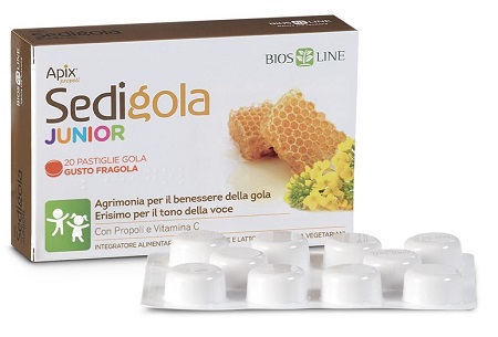 SEDIGOLA APIX PROPOLI JUNIOR FRAGOLA 20 PASTIGLIE BIOSLINE - Farmacia Murachelli Di Putelli dr. Giovanni